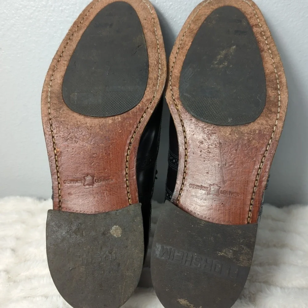 Florsheim Lexington 1706601 Mens Leather 10 3E‎ Black Wingtip Oxford Dress Shoes